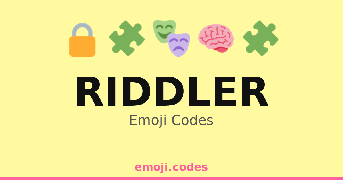Riddler The Riddler Codes Riddler Emoji Codes 🎭🕵️🔍🧩 — 283 Combinations to Copy & Paste