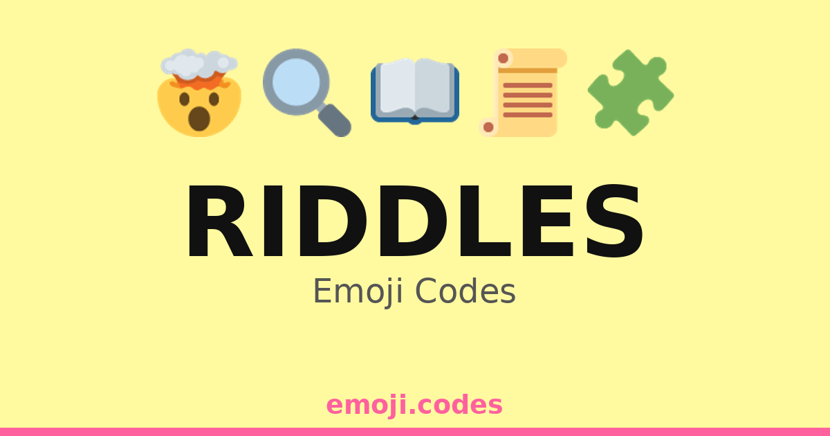 Riddles Emoji Codes 💡🗝️🤯 — 348 Combinations to Copy & Paste