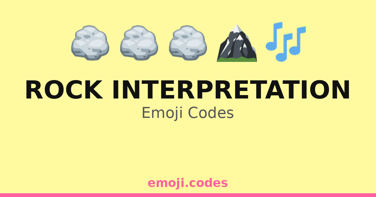 Rock Interpretation Emoji Codes 🎤🪨🎵🌟 — 141 Combinations to Copy & Paste