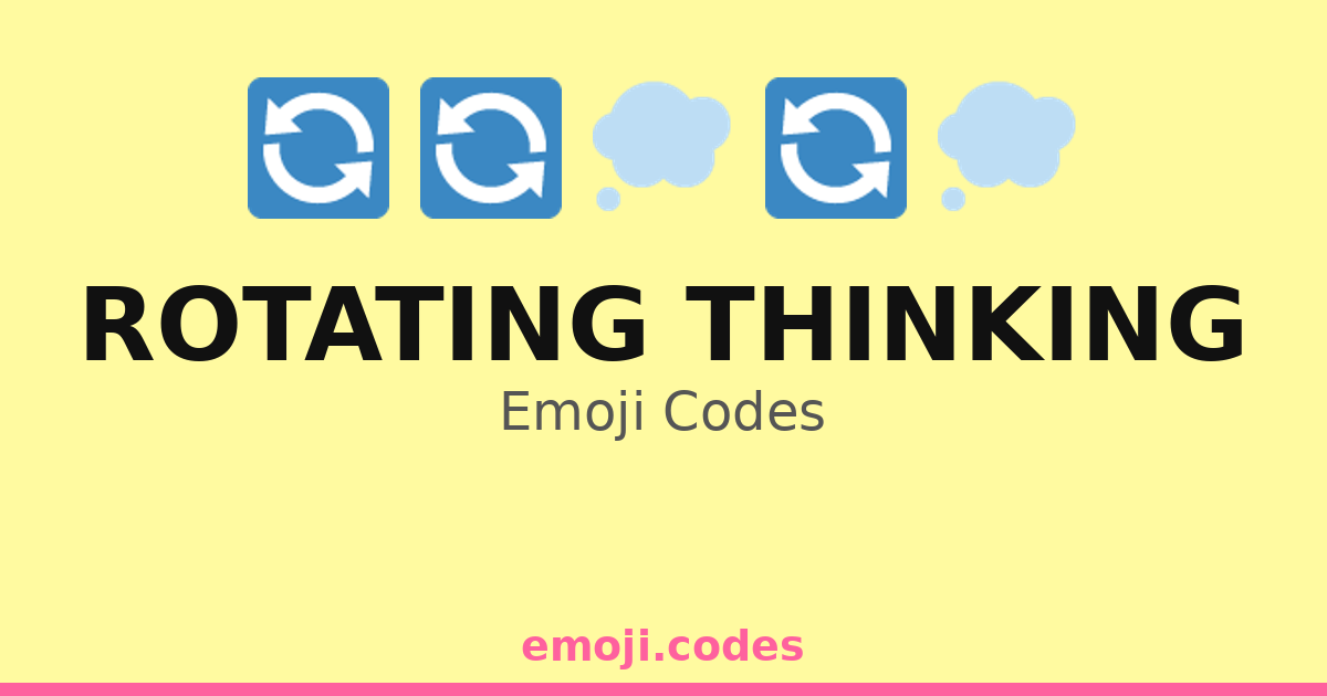 Rotating Thinking Emoji Codes 🌀💭🔄💡 — 106 Combinations to Copy & Paste
