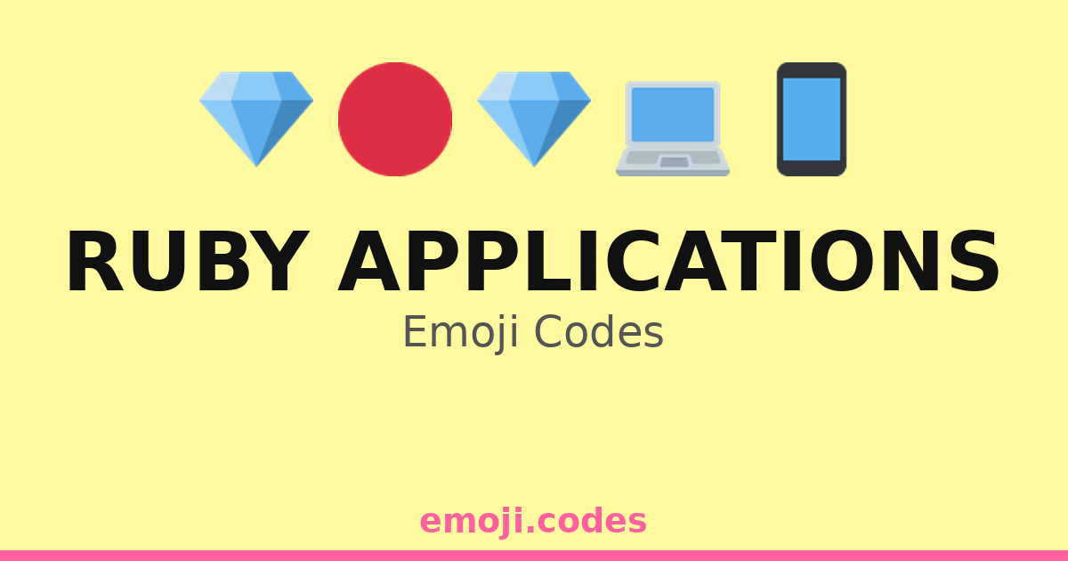 Ruby Rhod Emoji Ruby Applications Emoji Codes 💎🌐🛠️ — 189 Combinations to Copy & Paste