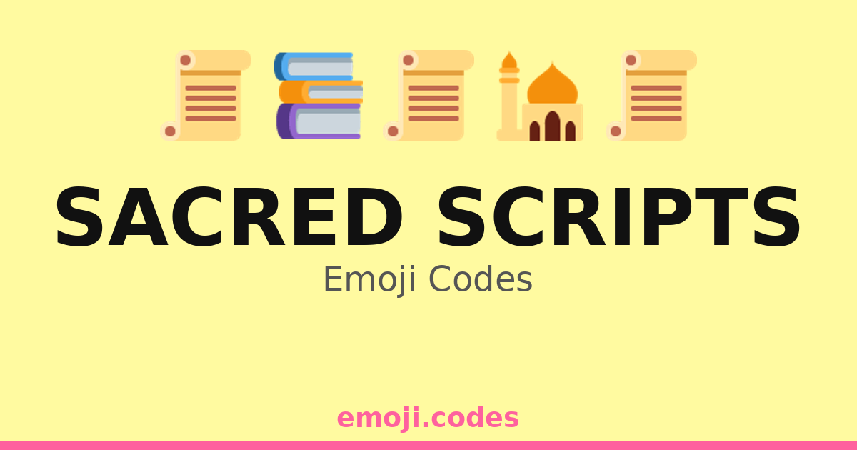 Sacred Scripts Emoji Codes 📖🌌🔯🕉️ — 55 Combinations to Copy & Paste
