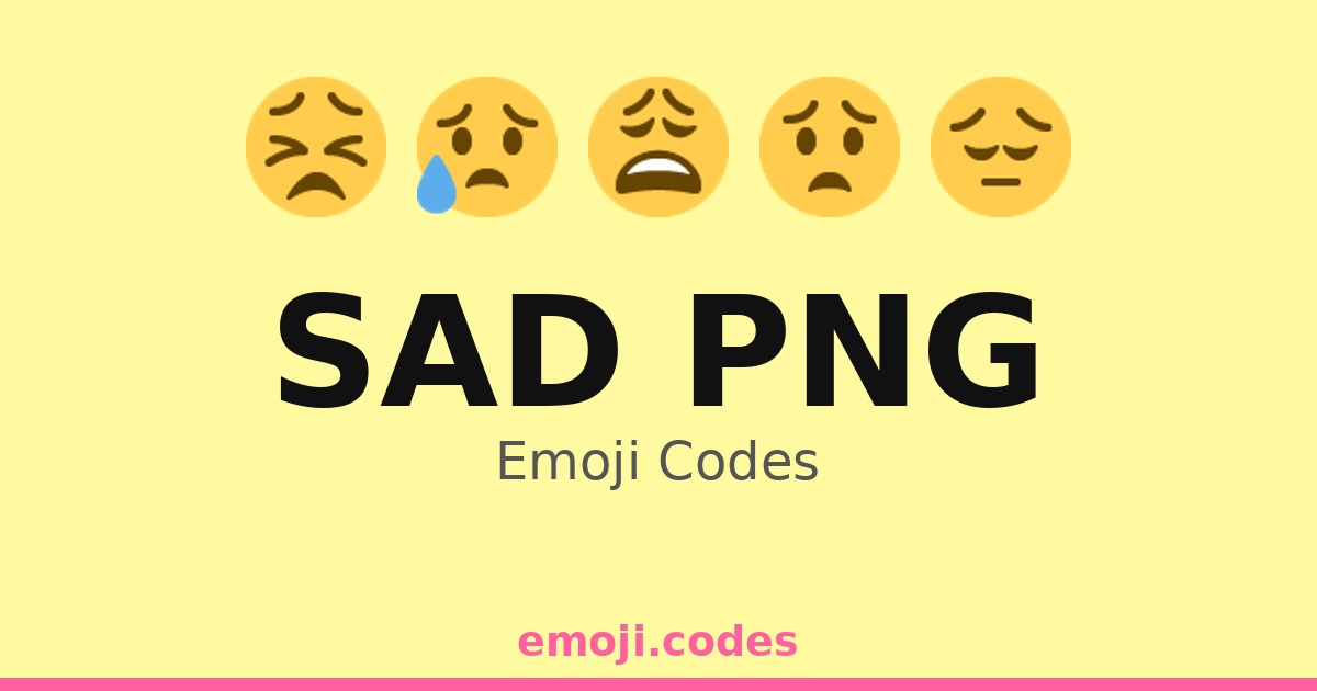 Sad Png Emoji Codes 🌧️😟😣😥😔 — 35 Combinations to Copy & Paste