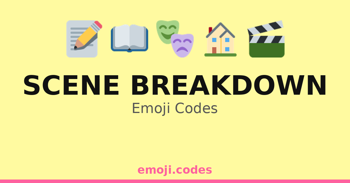 Scene Breakdown Emoji Codes π¬π§βπ€π€πΆ β 159 Combinations to Copy & Paste