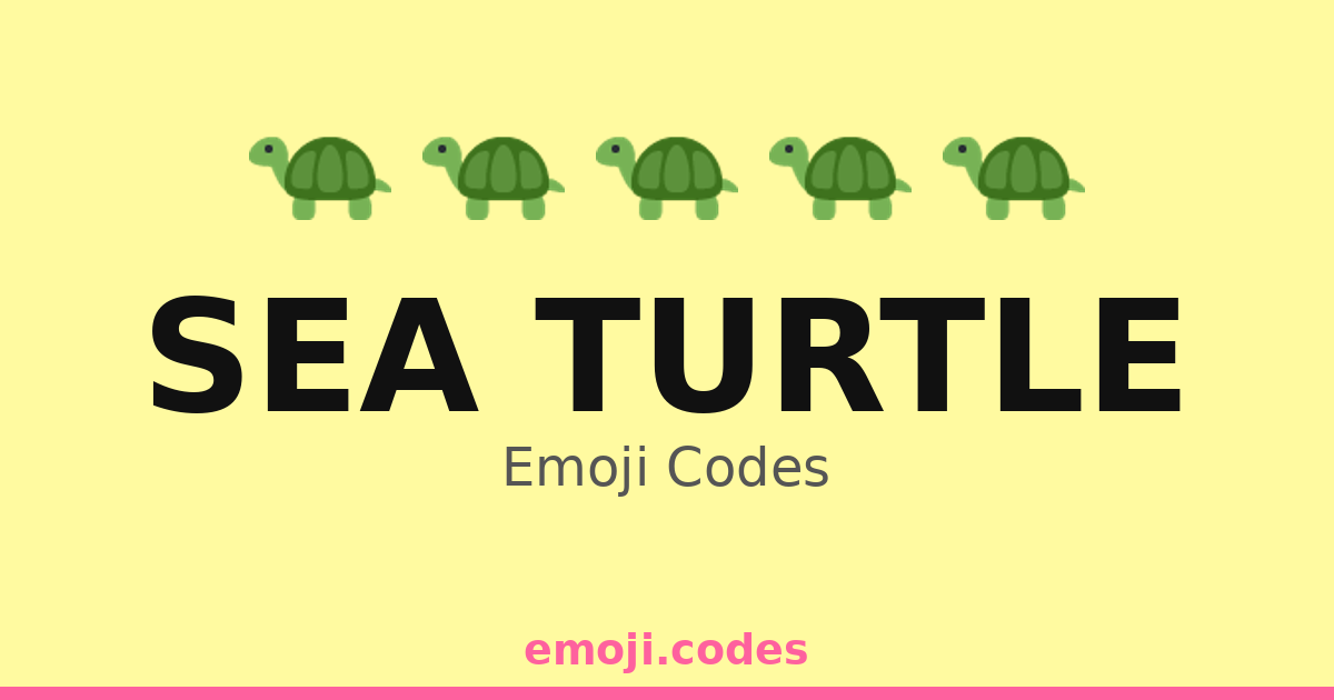 Sea Turtle Emoji Codes 🐢🌅🐬 — 308 Combinations to Copy & Paste