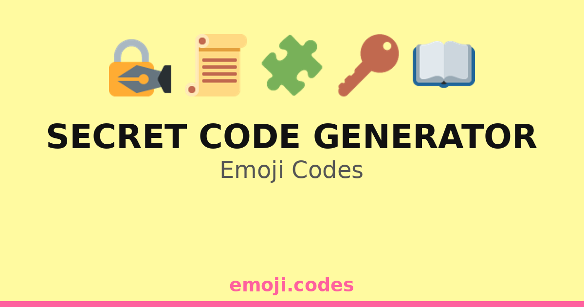 Secret Code Generator Emoji Codes 💡🖥️🔒🔑🗝️ — 107 Combinations to Copy ...