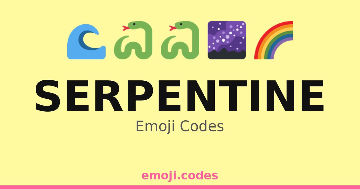 Serpent Text Serpentine Emoji Codes 🌅🐍🏞️ — 30 Combinations to Copy & Paste