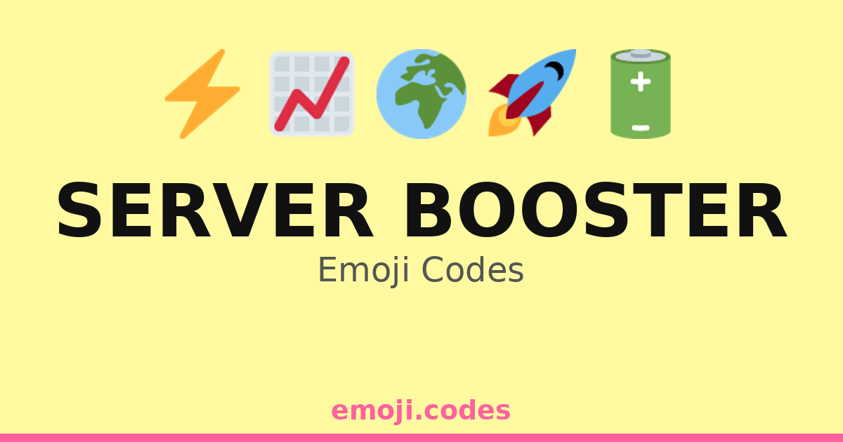 Server Booster Emoji Codes 🌍💻🚀 — 89 Combinations to Copy & Paste