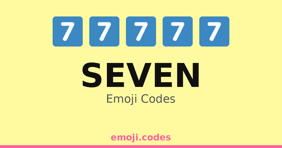 Seven Emoji Codes 7️⃣🌊🏖️🏄‍♂️ — 199 Combinations to Copy & Paste