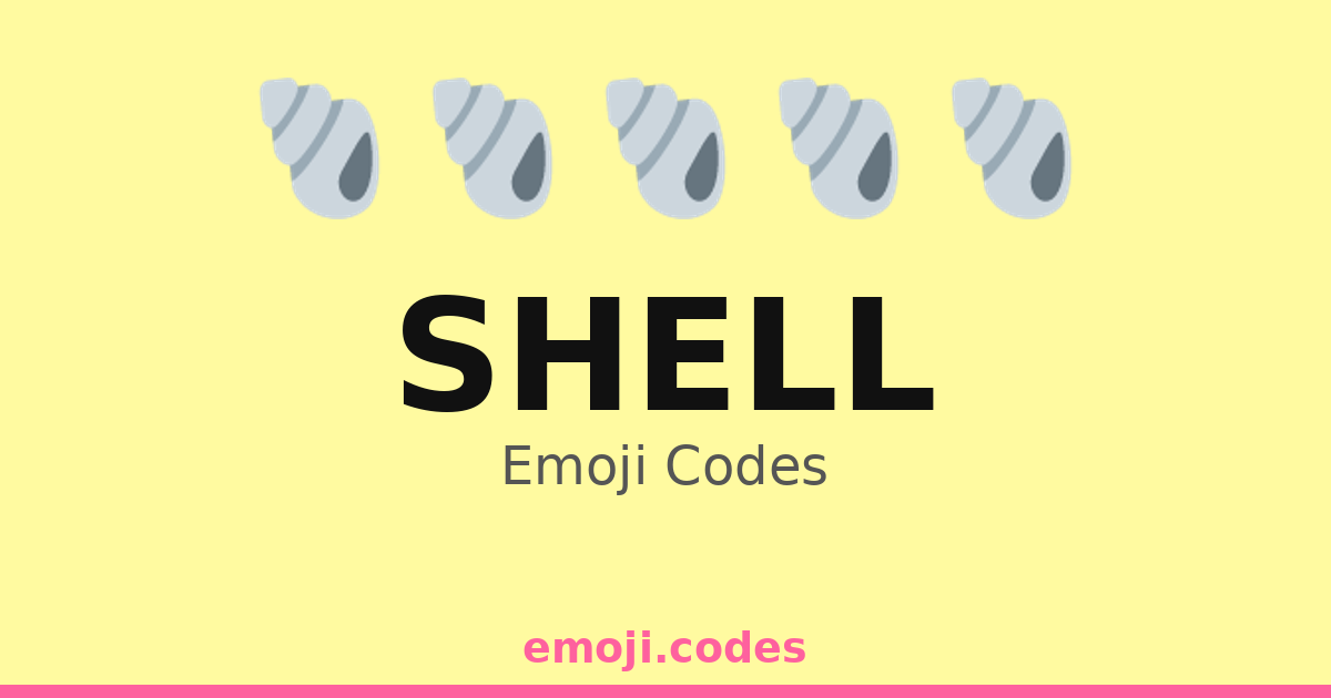 Shell Emoji Codes ๐ โ 397 Combinations to Copy & Paste