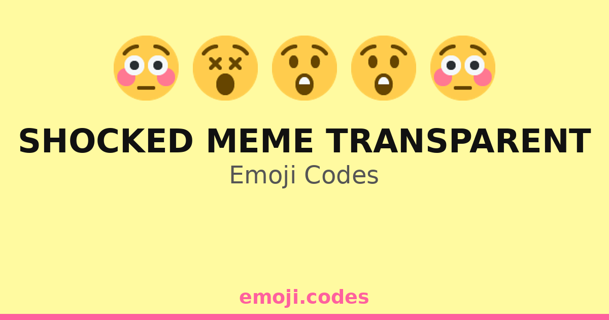 Shocked Meme Transparent Emoji Codes 😱😯😲😂 — 381 Combinations to Copy ...