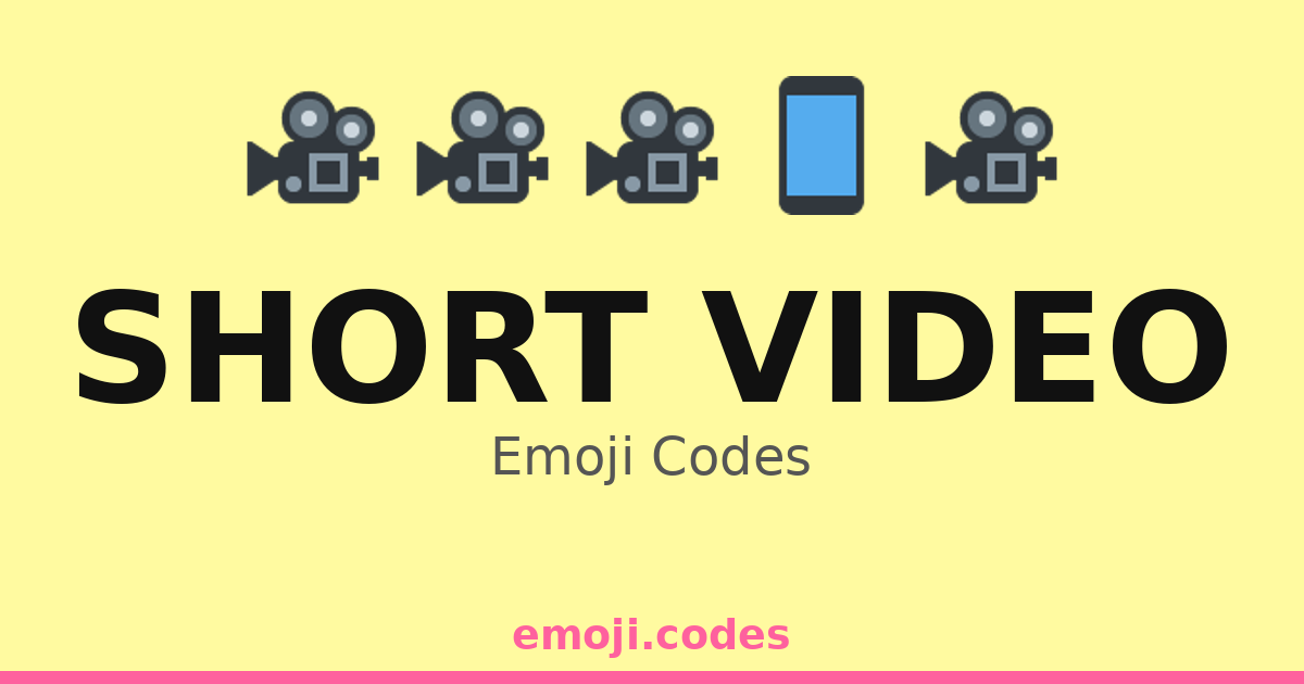 Short Video Emoji Codes 🌟🎥📱 — 384 Combinations to Copy & Paste