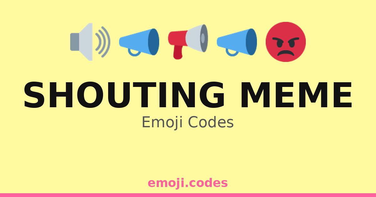 Shouting Meme Emoji Codes 📢😆🔥 — 387 Combinations to Copy & Paste