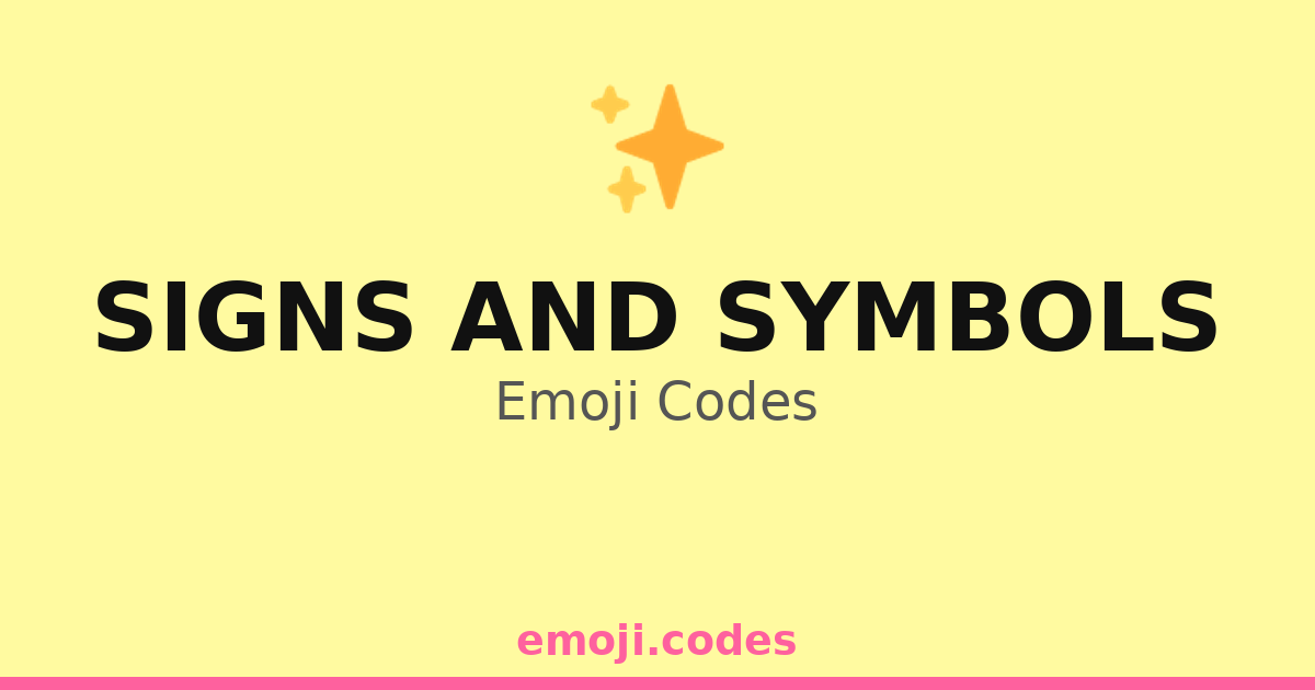 Signs And Symbols Emoji Codes 🌄🏞️🏖️ — 151 Combinations to Copy & Paste
