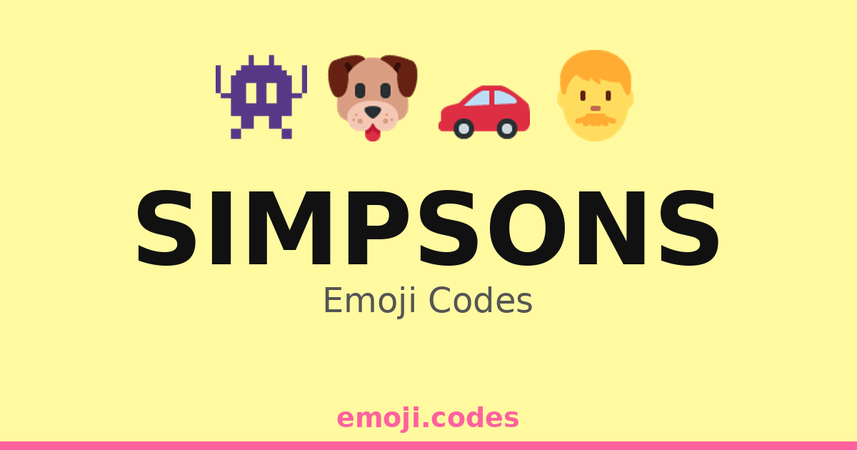 Simpsons Emoji Codes 🐶📚🏫 — 110 Combinations to Copy & Paste