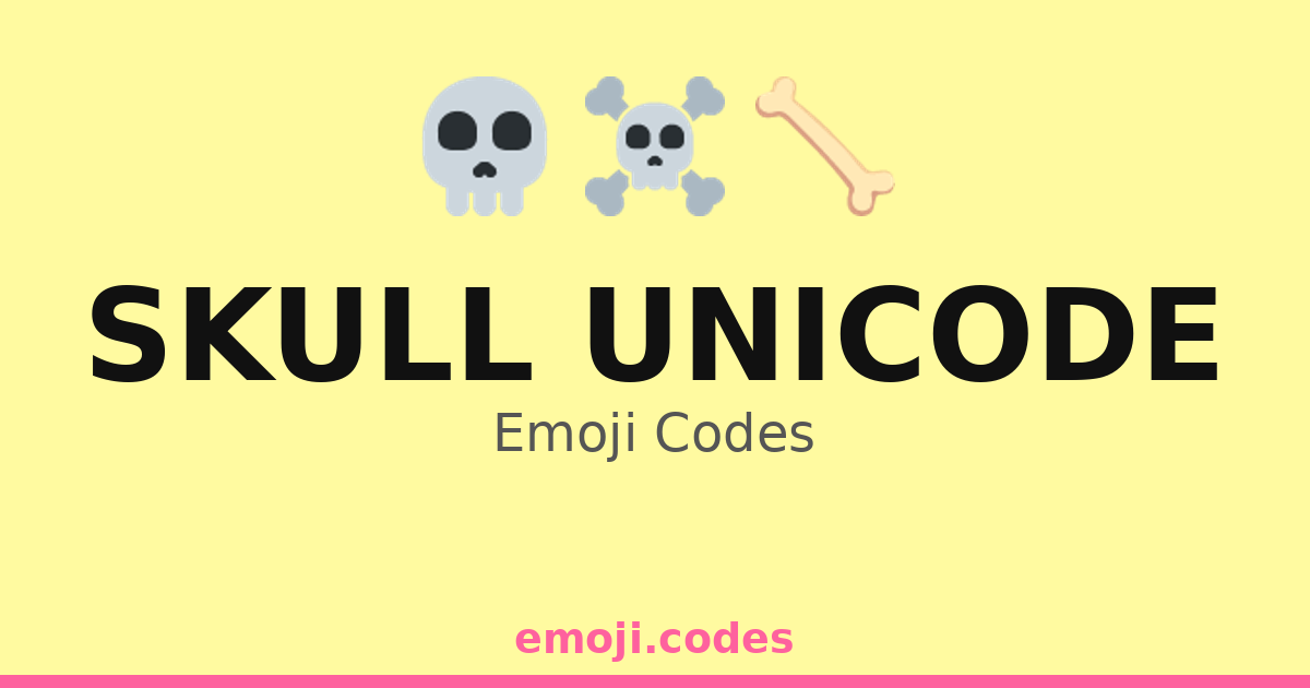 Skull Unicode Emoji Codes 💀🌉 — 197 Combinations to Copy & Paste