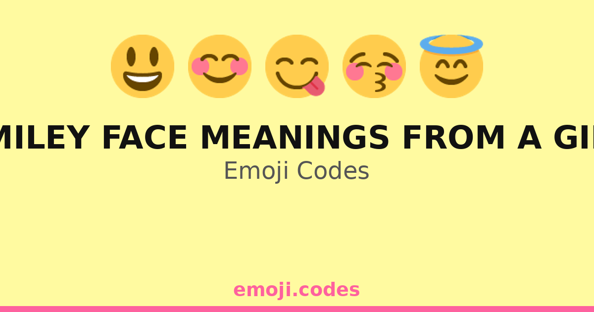 Smiley Face Meanings From A Girl Emoji Codes ๐๐ผ๐ โ 100 Combinations to ...