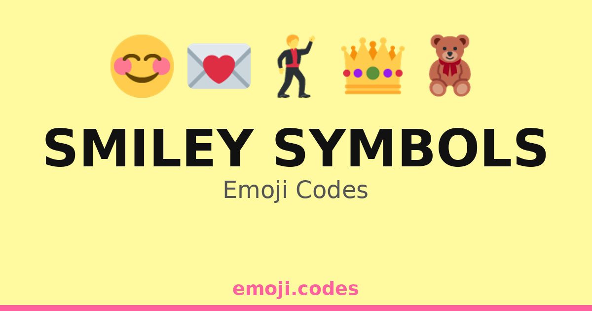 Smiley Symbols Emoji Codes 🍀🌻🌷🌹 — 197 Combinations to Copy & Paste