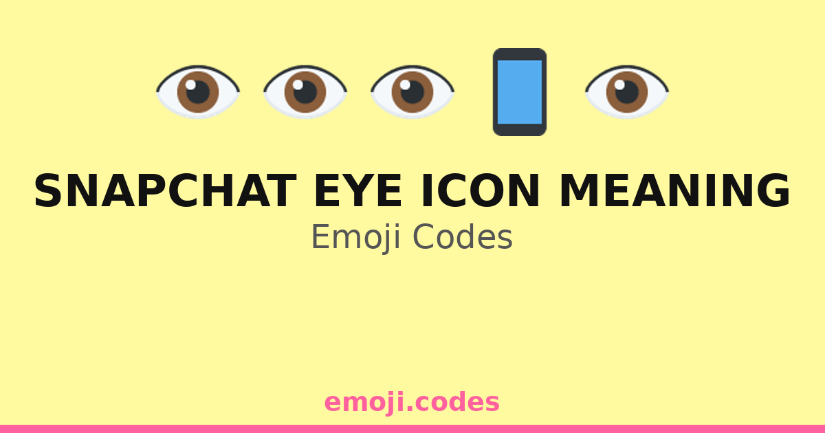 Snapchat Eye Icon Meaning Emoji Codes 👁️🌌📸 — 248 Combinations to Copy ...