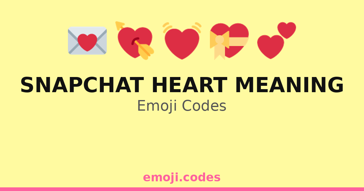 Snapchat Heart Meaning Emoji Codes 💌💗💓🌈😇 — 387 Combinations to Copy & Paste