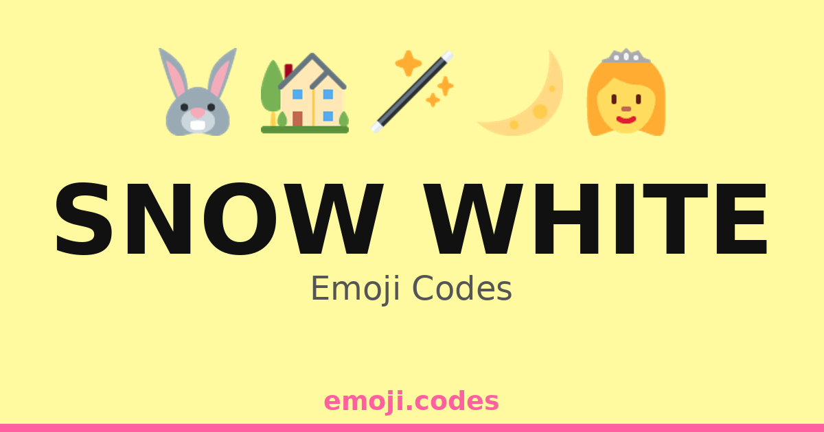Snow White Emoji Codes 🌙🌼🦢 — 290 Combinations to Copy & Paste