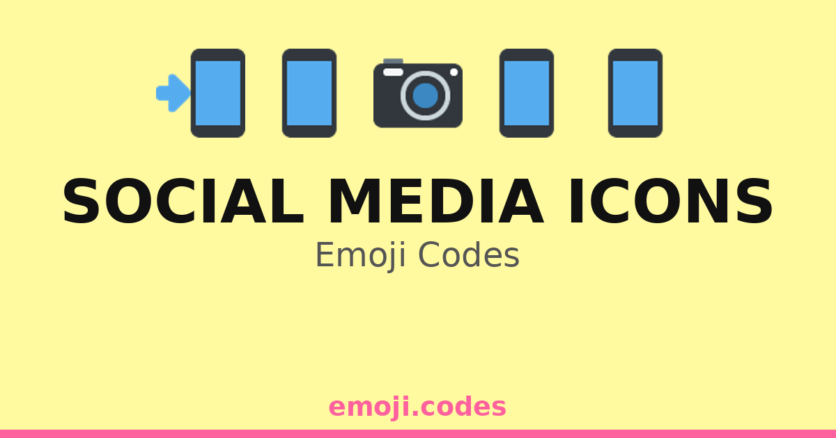 Social Media Icons Emoji Codes 🌐📱💬🗨️ — 93 Combinations to Copy & Paste