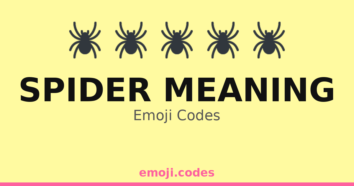 Spider Meaning Emoji Codes 🕷️🌊🏖️🐚 — 272 Combinations to Copy & Paste