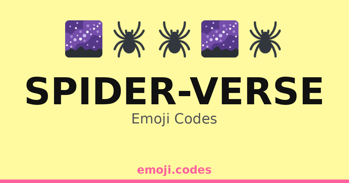 Spider Code Look Spider-Verse Emoji Codes 🌌🕷️🌍 — 354 Combinations to Copy & Paste