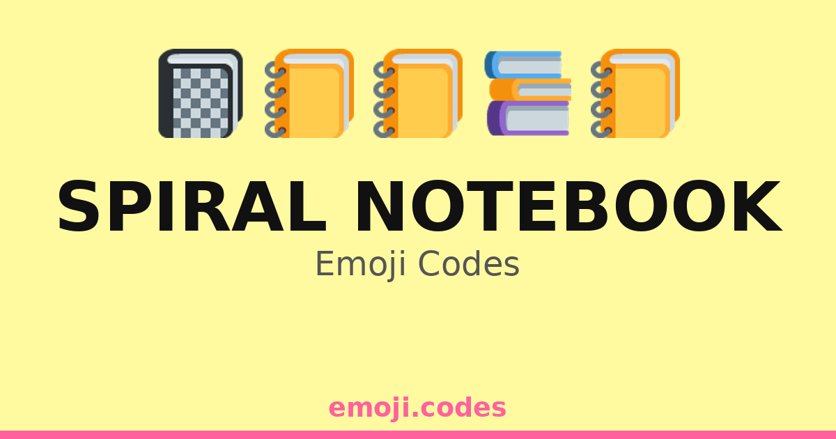 Spiral Notebook Emoji Codes 📇 — 425 Combinations to Copy & Paste