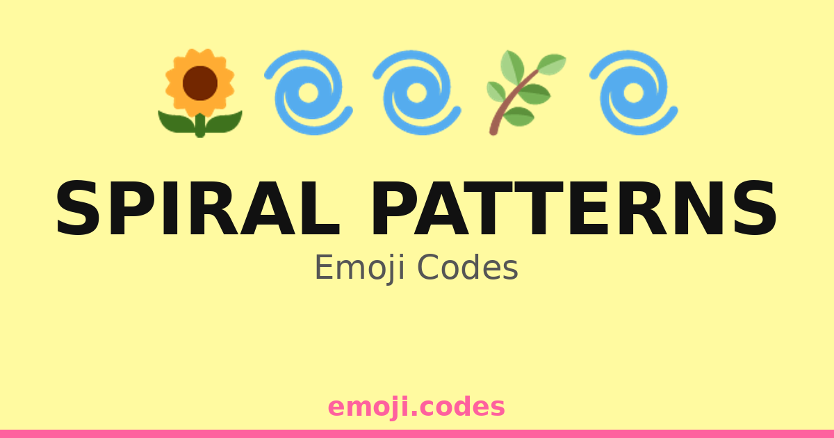 Spiral Patterns Emoji Codes 🌀🌀🌊 — 208 Combinations to Copy & Paste