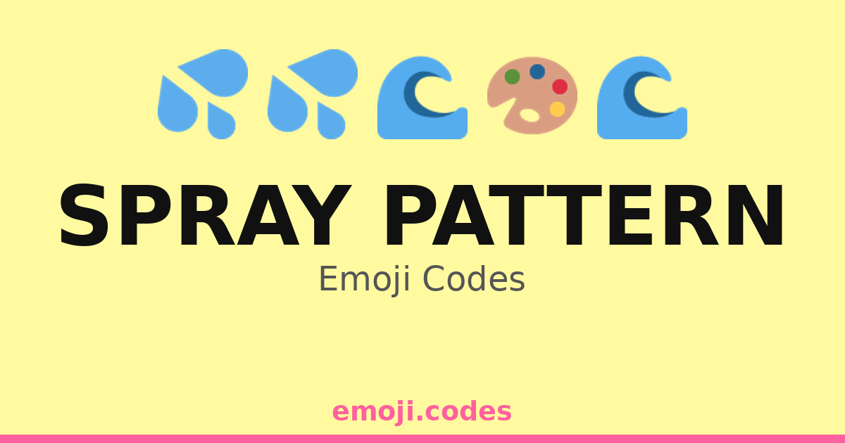 Spray Pattern Emoji Codes 🌈💦🌊🎉 — 45 Combinations to Copy & Paste