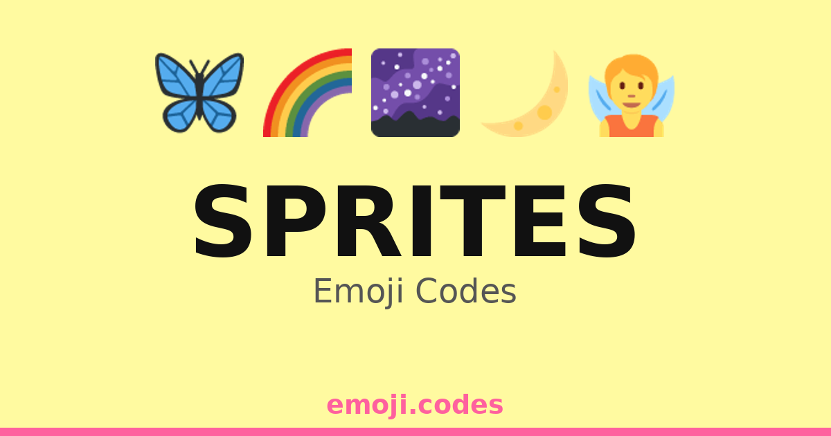 Sprites Emoji Codes 🌈🌙🧚 — 278 Combinations to Copy & Paste
