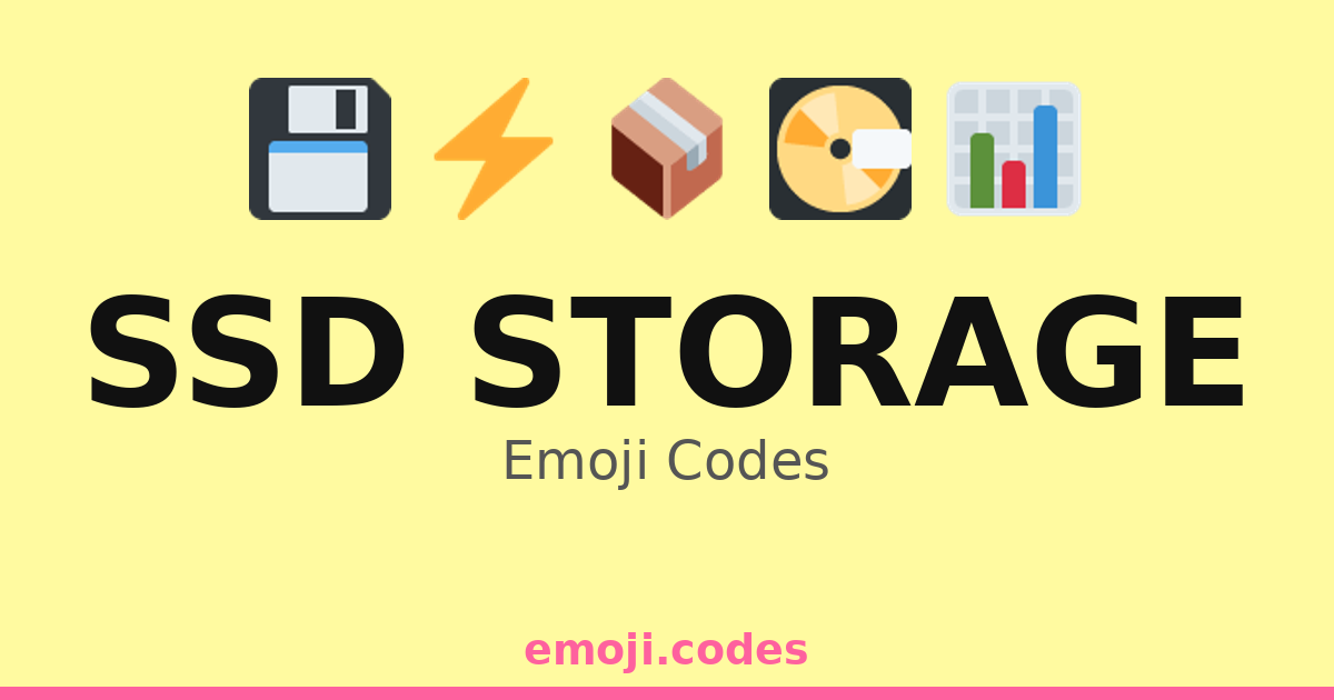 Ssd Storage Emoji Codes 💻📂🔋 — 59 Combinations to Copy & Paste