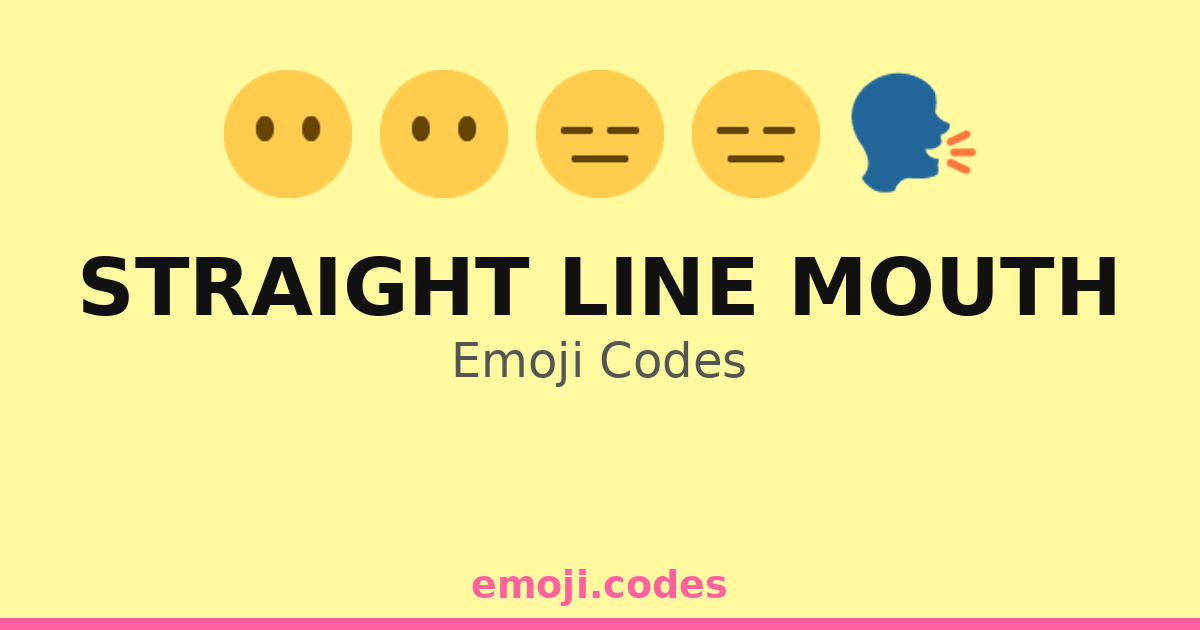 Straight Line Mouth Emoji Codes 🗣️😐 — 200 Combinations to Copy & Paste