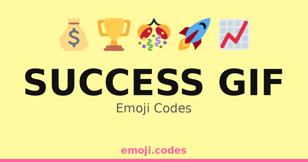 Success Gif Emoji Codes 🌈☀️🏆 — 50 Combinations to Copy & Paste
