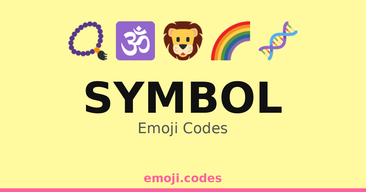 Symbol Emoji Codes 📿 — 343 Combinations to Copy & Paste