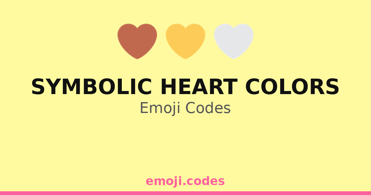 Symbolic Heart Colors Emoji Codes 💚 — 392 Combinations to Copy & Paste