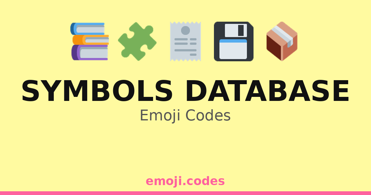 Symbols Database Emoji Codes 💾🔒🔑 — 141 Combinations to Copy & Paste