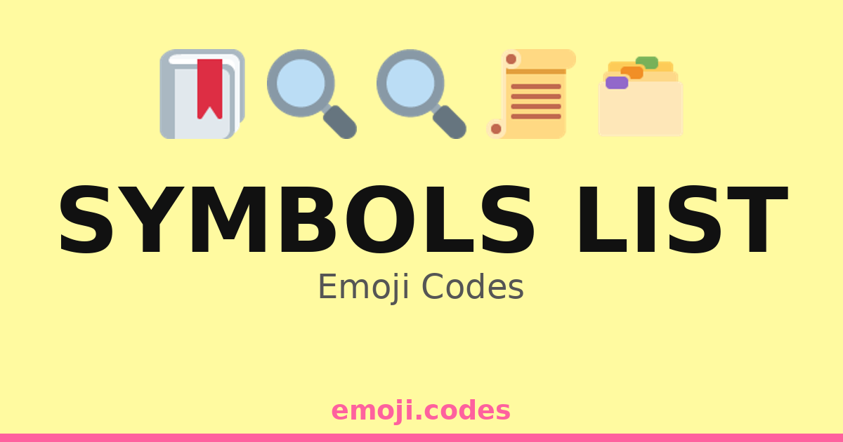 Symbols List Emoji Codes 📅📆🗓️📋 — 239 Combinations to Copy & Paste