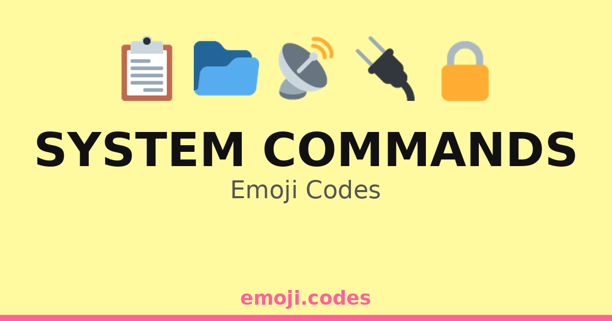 System Commands Emoji Codes 📂📁🗂️🗃️ — 163 Combinations to Copy & Paste