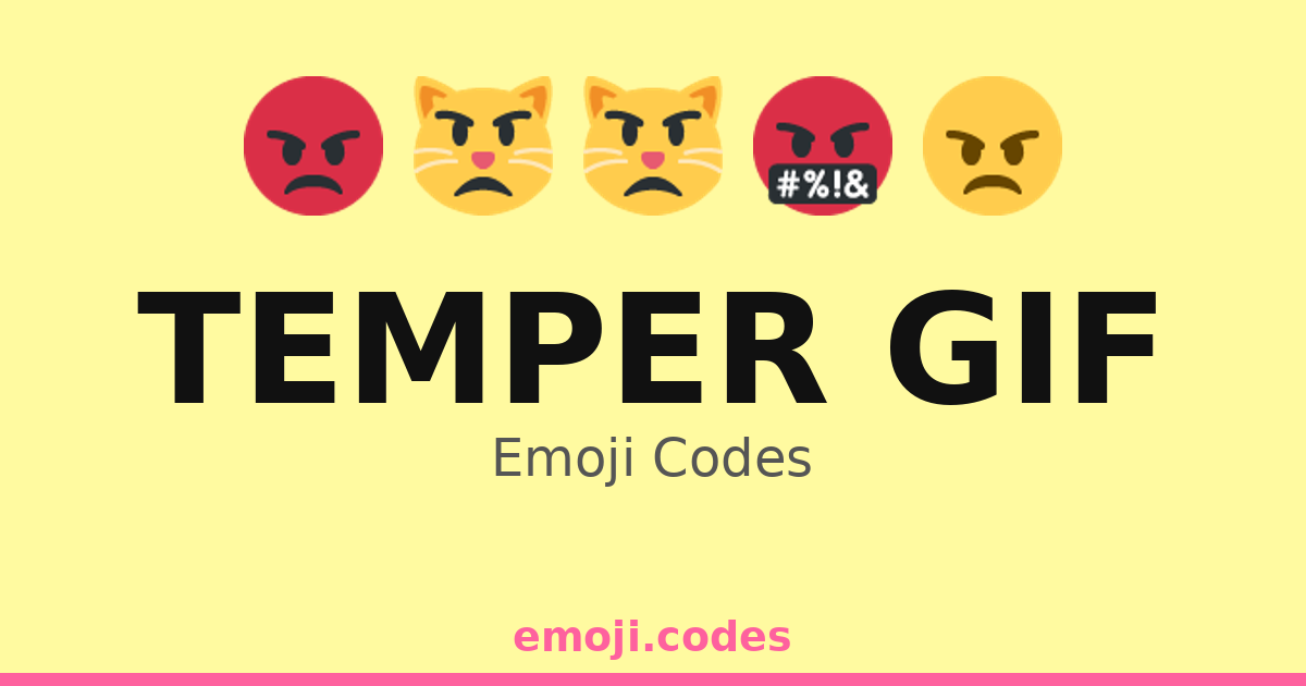 Temper Gif Emoji Codes 😠👿⚡💥 — 215 Combinations to Copy & Paste