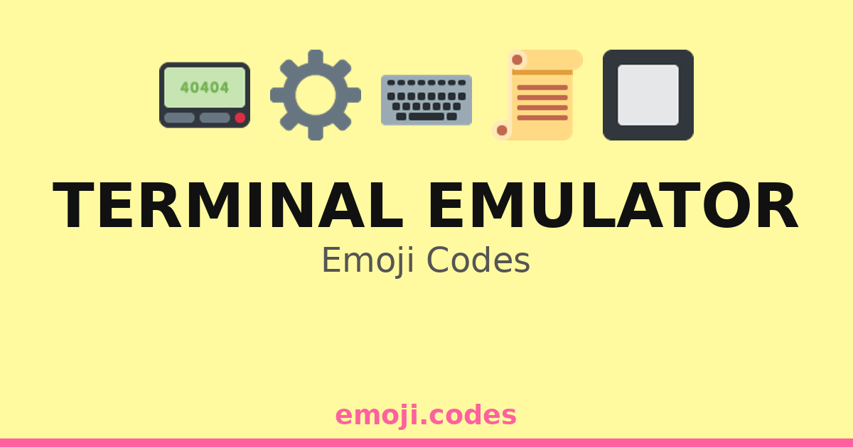 Terminal Emulator Emoji Codes 🐚 — 123 Combinations to Copy & Paste