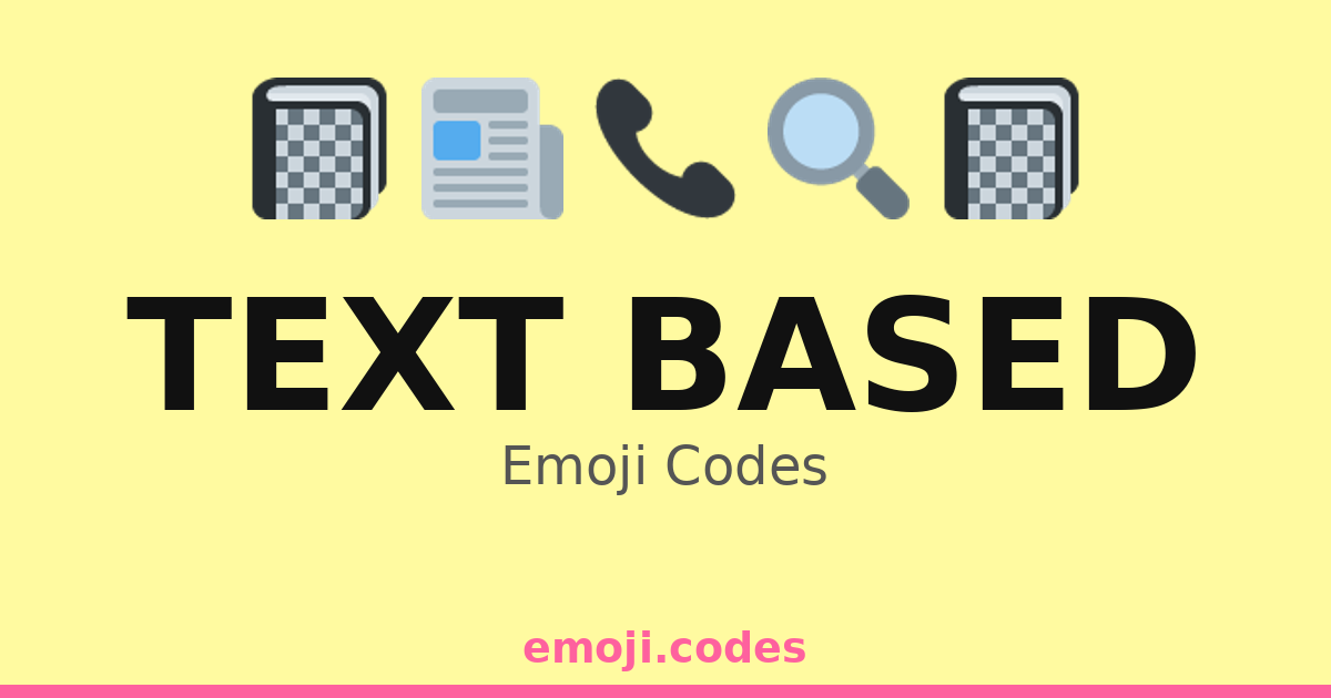 Text Based Emoji Codes 📓📔📒 — 28 Combinations to Copy & Paste
