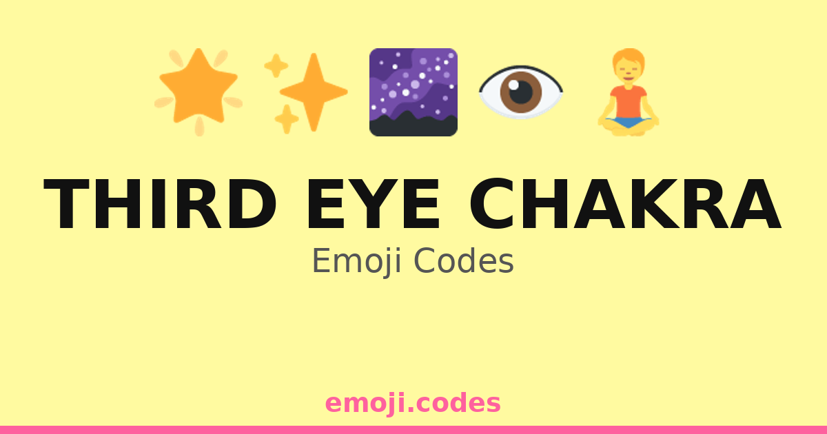 Third Eye Chakra Emoji Codes 🌌🔮💫👁️ — 222 Combinations to Copy & Paste