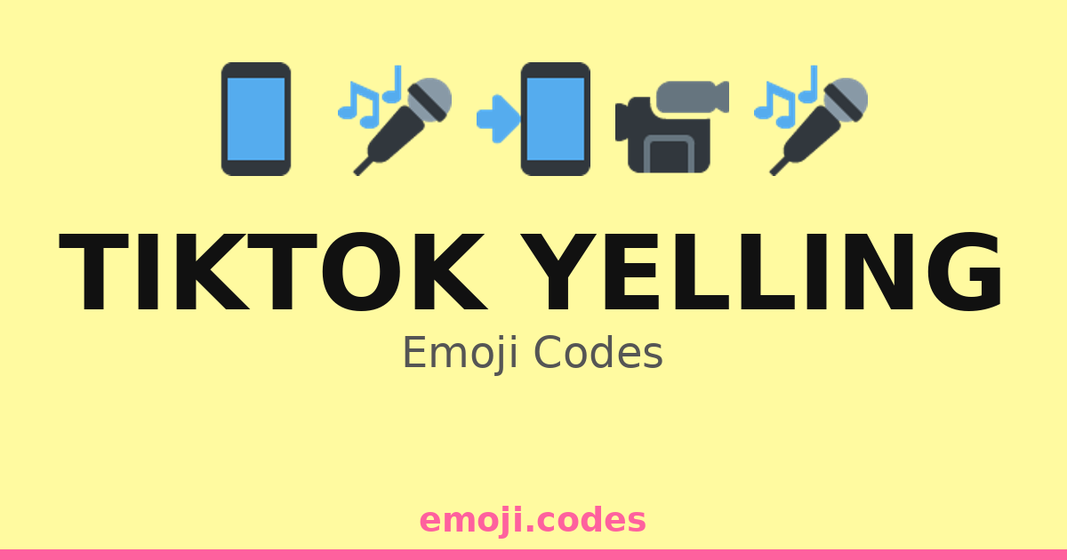 Tiktok Yelling Emoji Codes π’ β 398 Combinations to Copy & Paste