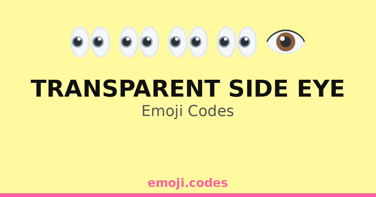 Transparent Side Eye Emoji Codes 🙄 — 190 Combinations to Copy & Paste