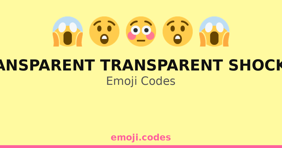 Transparent Transparent Shocked Emoji Codes 👀💧😱 — 175 Combinations to ...