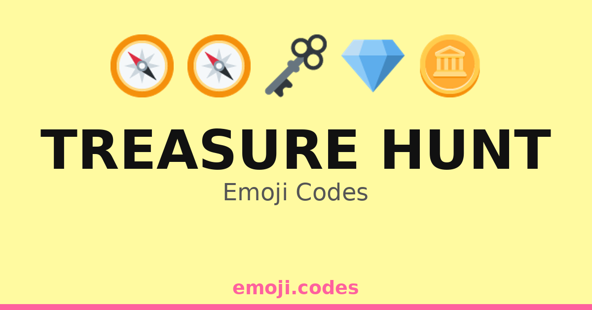 Treasure Hunt Emoji Codes 🌊🗺️💰 — 312 Combinations to Copy & Paste