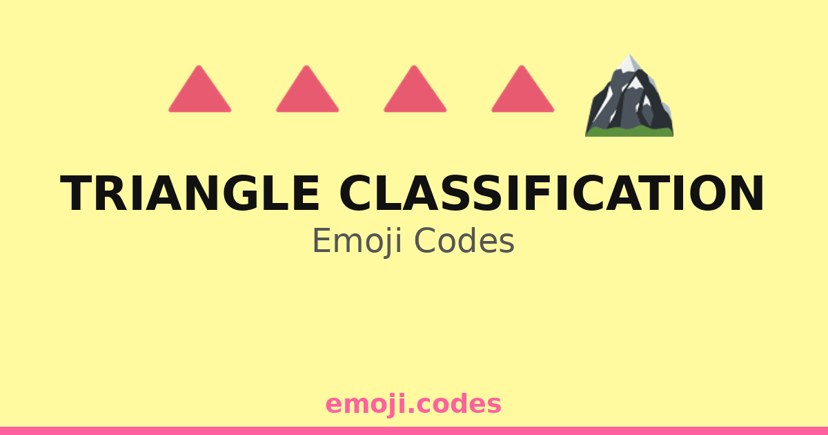 Triangle Classification Emoji Codes 🏔️🔺🌄 — 97 Combinations to Copy & Paste