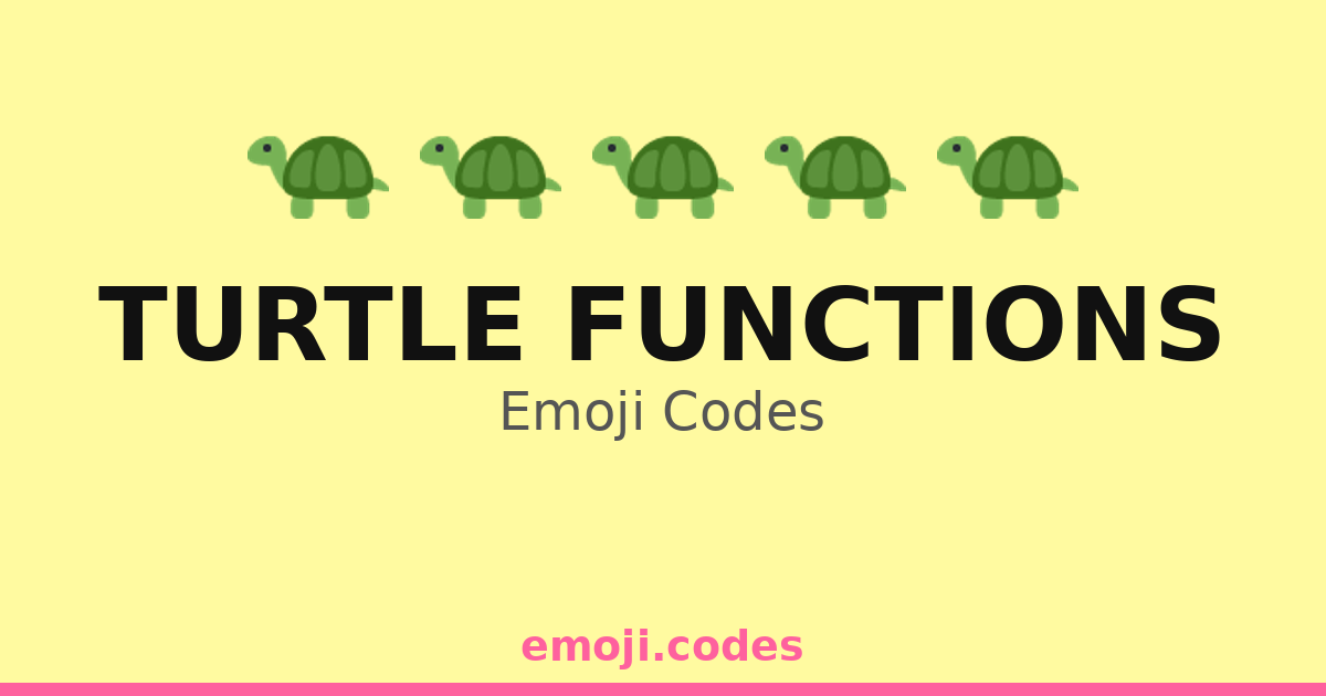 Alt Code Turtle Turtle Functions Emoji Codes 🐢🌊🏄♀️🌞 — 134 Combinations to Copy & Paste